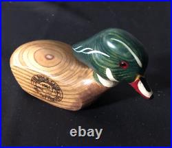 Signed Hand-Painted 1961 Duck Club Big Sky Carvers Vintage Golf Club Duck Decoy