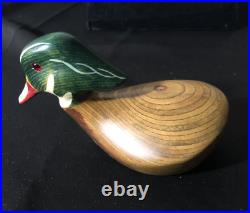 Signed Hand-Painted 1961 Duck Club Big Sky Carvers Vintage Golf Club Duck Decoy