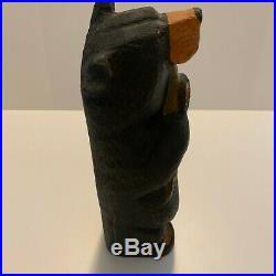Solid Wood Big Sky Carvers Big Sky Black Bear with fish by Artist Jeff Fleming