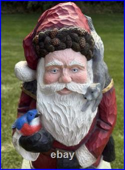 Stuart Bond Signed 21 Woodland Santa Figurine Resin Limited Edition Christmas