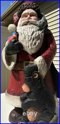 Stuart Bond Signed 21 Woodland Santa Figurine Resin Limited Edition Christmas