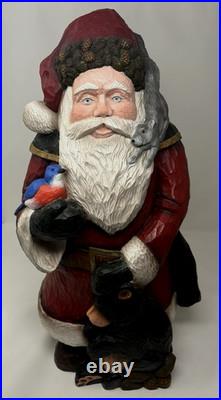 Stuart Bond Signed 21 Woodland Santa Figurine Resin Limited Edition Christmas