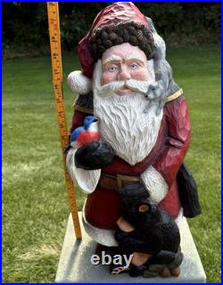 Stuart Bond Signed 21 Woodland Santa Figurine Resin Limited Edition Christmas