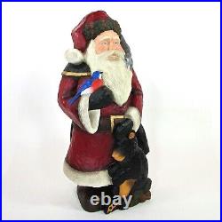 Stuart Bond WOODLAND SANTA LARGE 21 Figurine Big Sky Carvers Bear Bird LE