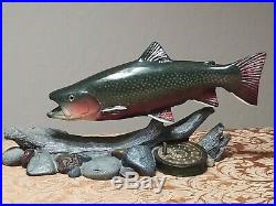 TROUT SCULPTURE Masters Ed. BIG SKY CARVERS Montana Signed BILL REEL 2001 COA