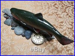 TROUT SCULPTURE Masters Ed. BIG SKY CARVERS Montana Signed BILL REEL 2001 COA