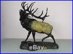 The Challenge Elk Figure from Dick Idol Collection by Big Sky Carvers