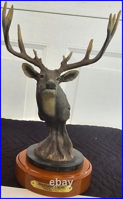 The Hardwood Legend-White Tale Deer Statue Dick Idol Collection Big Sky Carvers