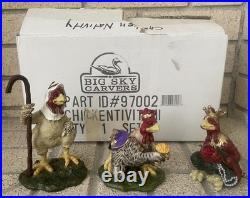 Three Wise Men Big Sky Carvers Chickentivity II Figurines Nativity Christmas