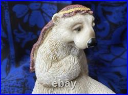 Trio of Big Sky Carvers Polartivity Bear Figurines, Phyllis Driscoll, Xmas