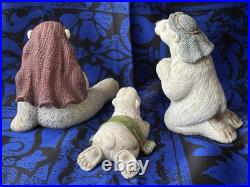 Trio of Big Sky Carvers Polartivity Bear Figurines, Phyllis Driscoll, Xmas