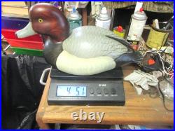 VINTAGE BIG SKY CARVERS Redhead Duck 1993 Signed Alcorn, Ducks Unlimited