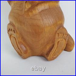 VTG 1996 Big Sky Carvers Racoon'EMILY One Piece Wood Sculpture by Jeff Fleming