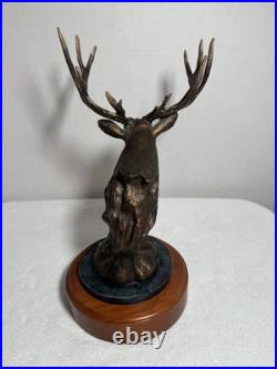 VTG White Tailed Deer Bust Big Sky Carvers Hardwoods Legend Wildlife Art Statue
