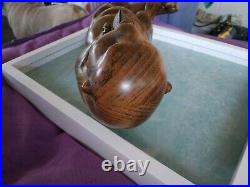 VTG Wooden Hand Carved Otter With Clam Big Sky Carvers Masters Collection #293