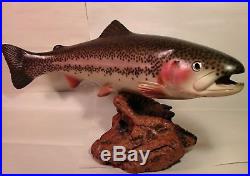Very Nice Carved Wood Rainbow Trout Signed By Bill Reel Big Sky Carvers