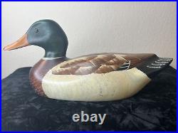 Vintage 14'' Mallard Drake Duck Decoy Signed By Thomas Chandler Big Sky Carvers