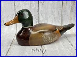 Vintage 1984 Thomas Chandler Hand Carved Mallard Drake Duck Decoy Signed
