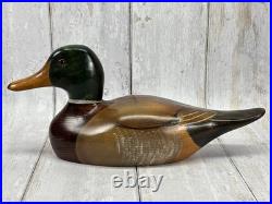 Vintage 1984 Thomas Chandler Hand Carved Mallard Drake Duck Decoy Signed