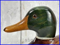 Vintage 1984 Thomas Chandler Hand Carved Mallard Drake Duck Decoy Signed