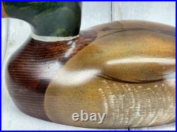 Vintage 1984 Thomas Chandler Hand Carved Mallard Drake Duck Decoy Signed