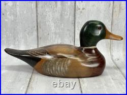 Vintage 1984 Thomas Chandler Hand Carved Mallard Drake Duck Decoy Signed