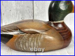 Vintage 1984 Thomas Chandler Hand Carved Mallard Drake Duck Decoy Signed