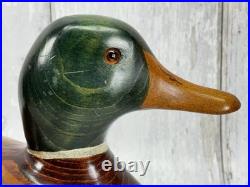 Vintage 1984 Thomas Chandler Hand Carved Mallard Drake Duck Decoy Signed