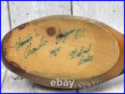 Vintage 1984 Thomas Chandler Hand Carved Mallard Drake Duck Decoy Signed