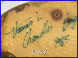 Vintage 1984 Thomas Chandler Hand Carved Mallard Drake Duck Decoy Signed