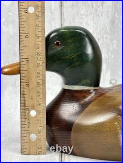 Vintage 1984 Thomas Chandler Hand Carved Mallard Drake Duck Decoy Signed