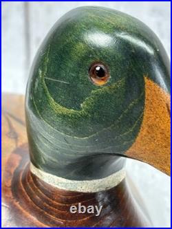Vintage 1984 Thomas Chandler Hand Carved Mallard Drake Duck Decoy Signed