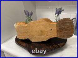 Vintage 1990's Large Big Sky Carvers Carved Beaver Sculpture Light Wood 15 x 5