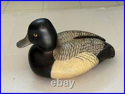 Vintage 1991 Ducks Unlimited Wood Carved Duck Bluebill Big Sky Carvers 26/400