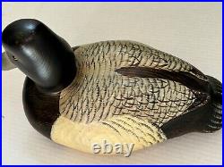 Vintage 1991 Ducks Unlimited Wood Carved Duck Bluebill Big Sky Carvers 26/400