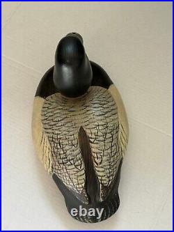 Vintage 1991 Ducks Unlimited Wood Carved Duck Bluebill Big Sky Carvers 26/400