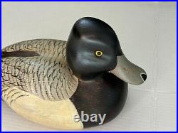 Vintage 1991 Ducks Unlimited Wood Carved Duck Bluebill Big Sky Carvers 26/400