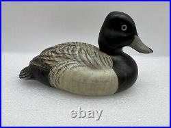 Vintage 1995 Ducks Unlimited Wood Carved Duck Bluebill Big Sky Carvers Signed