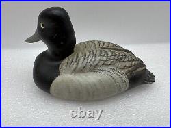 Vintage 1995 Ducks Unlimited Wood Carved Duck Bluebill Big Sky Carvers Signed