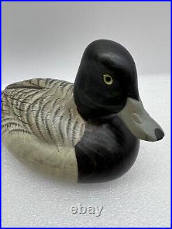 Vintage 1995 Ducks Unlimited Wood Carved Duck Bluebill Big Sky Carvers Signed