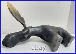 Vintage 1996 Big Sky Carvers Montana 17 Wood Bull Moose Rustic Cabin Ski Decor