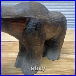 Vintage 1996 Big Sky Carvers Wood Moose Figure Jeff Fleming Hand Carved Montana
