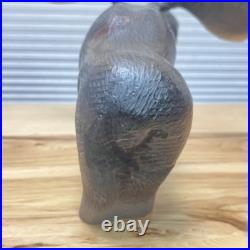 Vintage 1996 Big Sky Carvers Wood Moose Figure Jeff Fleming Hand Carved Montana