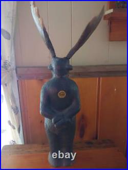 Vintage 1996 Big Sky Carvers Wood Pine Melvin Moose Sculpture