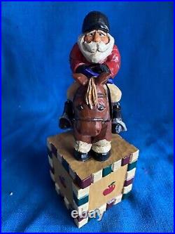 Vintage 1998 Big Sky Carver Santa Clausit Cyndi Joslyn Sitting Pretty Horse Box