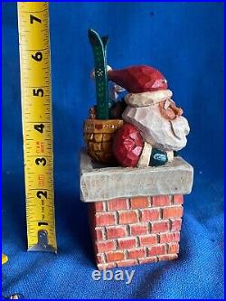 Vintage 1998 Big Sky Carvers Santa Clausits Cyndi Joslyn Chimney Curio Box Fig