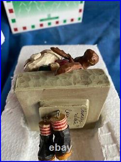 Vintage 1998 Big Sky Carvers Santa Clausits Cyndi Joslyn Chimney Curio Box Fig