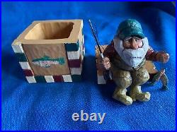 Vintage 1998 Big Sky Carvers Santa Clausits Cyndi Joslyn Flyfishing Curio Box