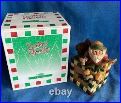 Vintage 1998 Big Sky Carvers Santa Clausits Cyndi Joslyn Hiker Curio Box Figure