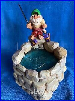 Vintage 1998 Big Sky Carvers Santa Clausits Cyndi Joslyn Pond Fishing Curio Box